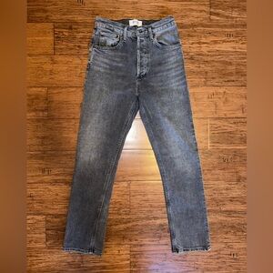 AGOLDE Washed black skinny jeans